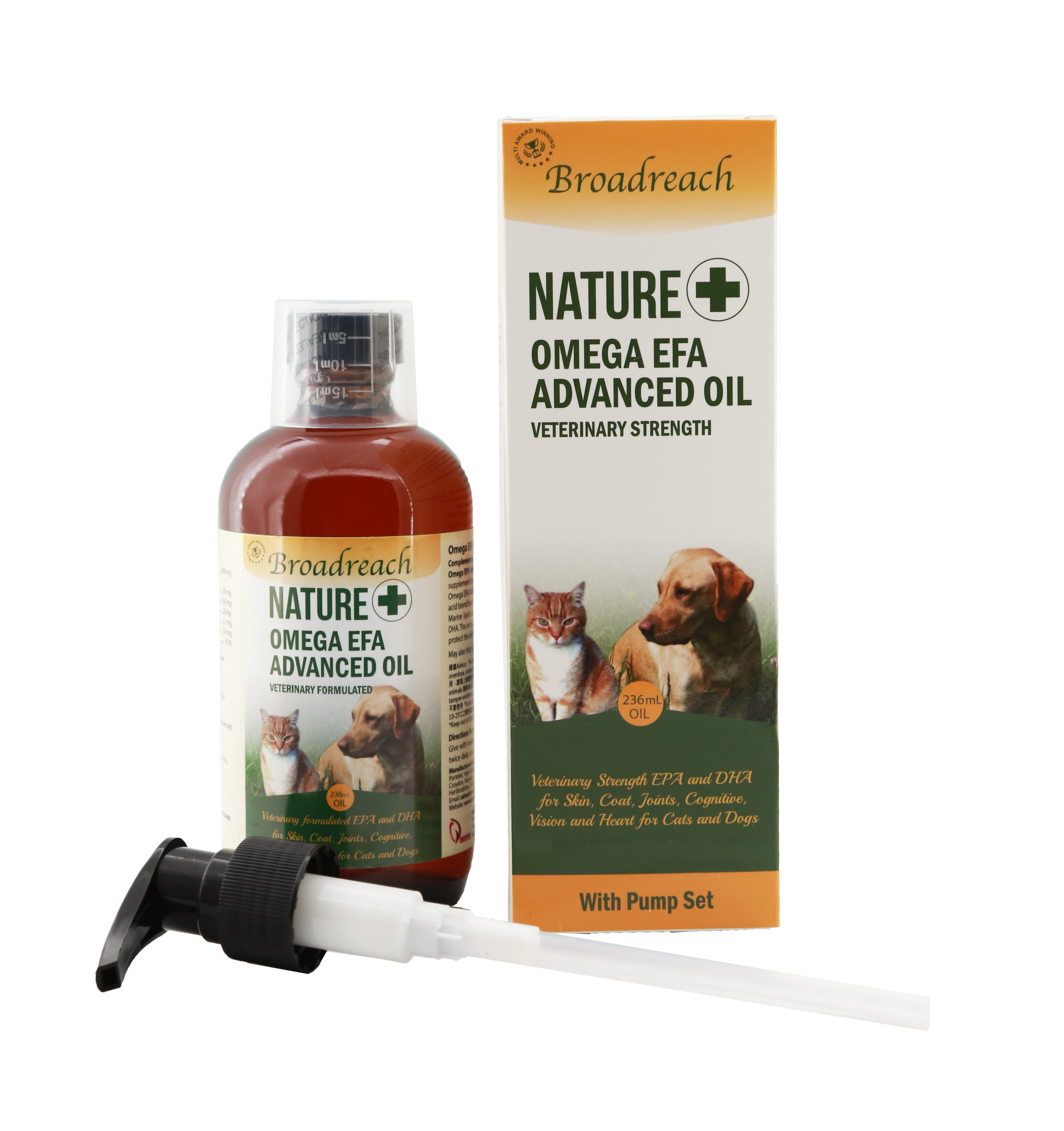 Broadreach Nature - OMEGA EFA ADVANCED OIL - 奧米加高級魚油 236ml (貓/犬隻專用) - BRBS-OE236M