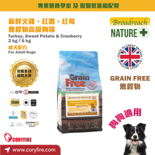 Broadreach Nature - Grain Free - Turkey (Adult Dog) 無穀物 - 火雞、甜薯和小紅莓 (成年犬專用配方) 6KG - BFDA-TPC06